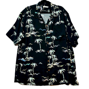 YOUNG USA Men’s Tropical Shirt Sz 2XL Rayon Hawaiian Button Down w/Chest Pocket